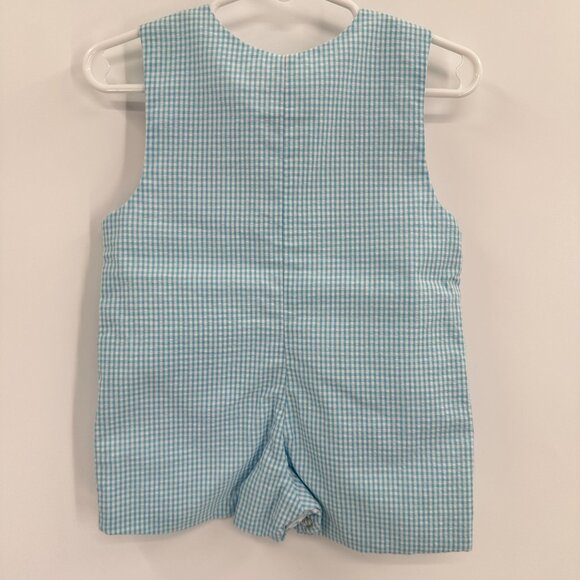 Lulu Bebe Cotton Smocked Pete Shortall Sea Animals sz 3 Months Baby Boy Jon Jon - Picture 6 of 6